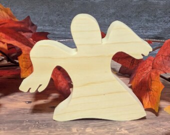 Unfinished Wood Ghost Cutout. Free standing Halloween Craft Shape. Wooden Ghost for Painting. DIY Door Sign. Spooky Fall Tier Tray Decor