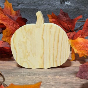 Unfinished Wood Pumpkin Cutout. Standing Halloween Craft Shape. Wooden Pumpkin for Painting. DIY Door Sign. Spooky Fall Tier Tray Decor
