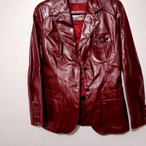 Vintage  Etienne Aigner Women&#39;s Burgundy Jacket Size 10