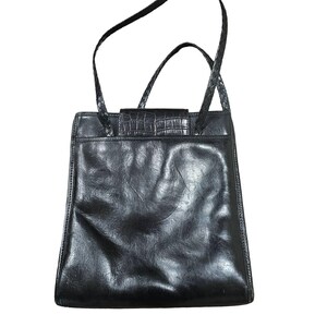 Brighton Vintage Croc svart läder Hobo-väska bild 3