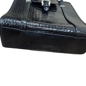 Brighton Vintage Croc svart läder Hobo-väska bild 4