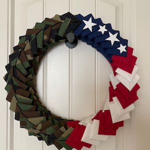 15&quot; Military Uniform Wreath (choose uniform style)