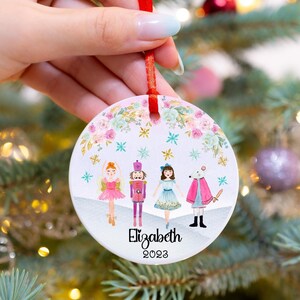 Nutcracker Ornament, Clara Nutcracker Ornament, Ballerina Ornament, Girl Ballet Ornament, Personalized Dancer Customizable Ornament, 2023