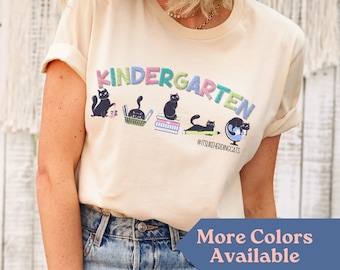 Kindergarten Teacher Shirt, Kindergarten Shirt, Cat Teacher Tshirt, Funny Teacher Shirt, Herding Cats Tee, Kinder Paraprofessional, Cute Cat