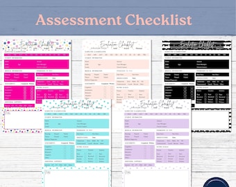 School Psychologist Assessment Checklist, Educational Diagnostician Evaluation Cover Page, Printable School Psych Testing Checklist Page