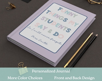 Personalized Teacher Journal, Teacher Memory Book, Teacher Appreciation Gift, Teacher Notebook, New Teacher Gift, Teacher Keepsake Journal