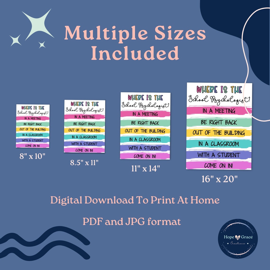 School Psychologist Door Sign, Where is the School Psych Sign, School ...