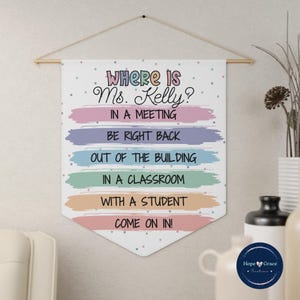 Personalized Where Is The School Psychologist Sign, School Counselor Door Sign, Classroom Teacher Door Sign, Social Worker Office Decor image 3
