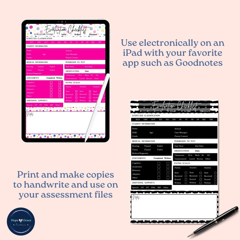 School Psychologist Assessment Checklist, Educational Diagnostician ...