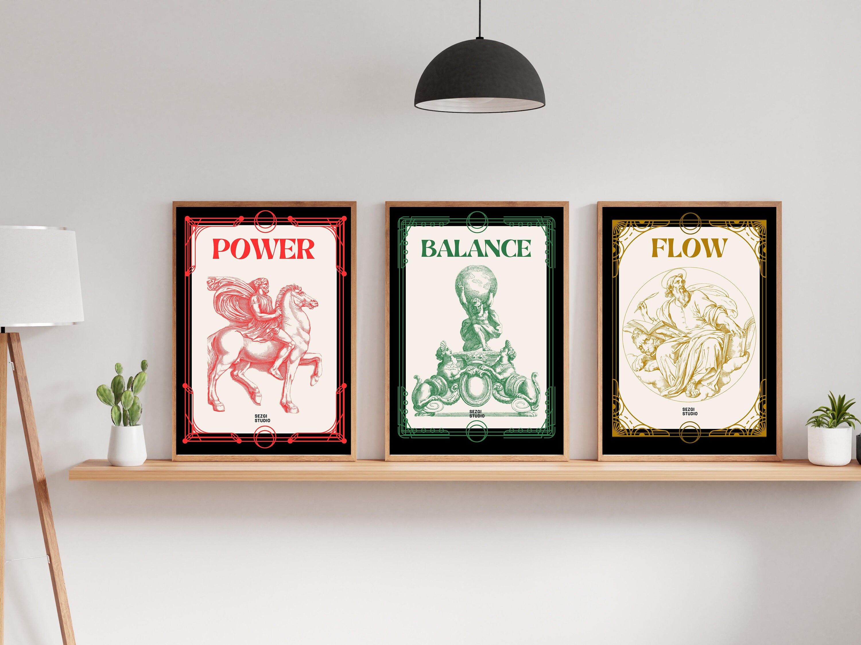 Ancient Greek Gods Wall Art Set Digital Download Abstract - Etsy