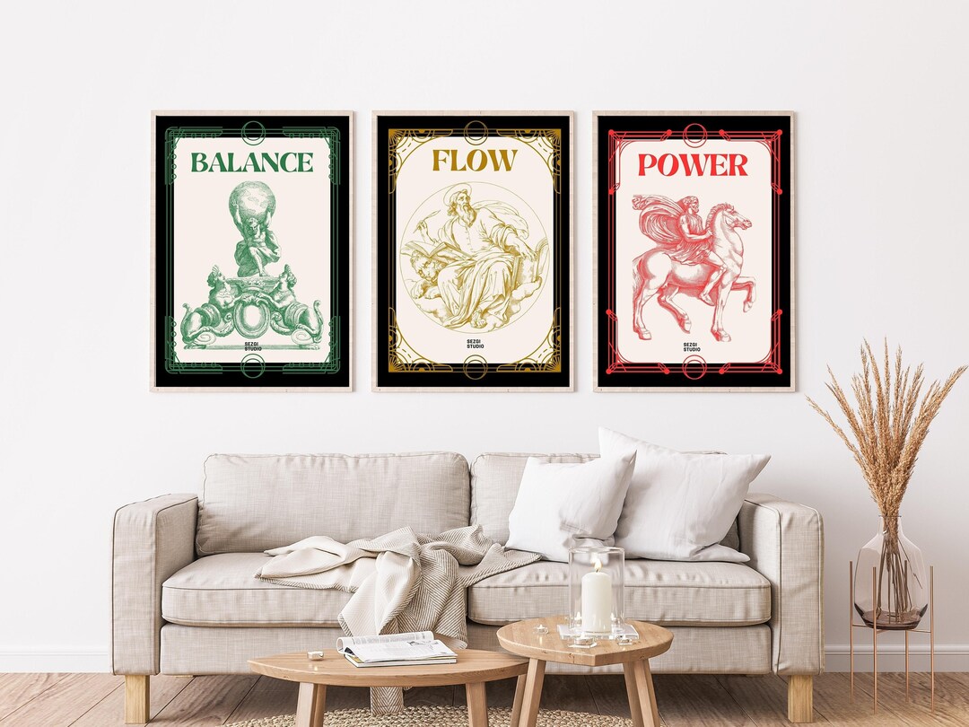 Ancient Greek Gods Wall Art Set, Digital Download, Abstract Print ...