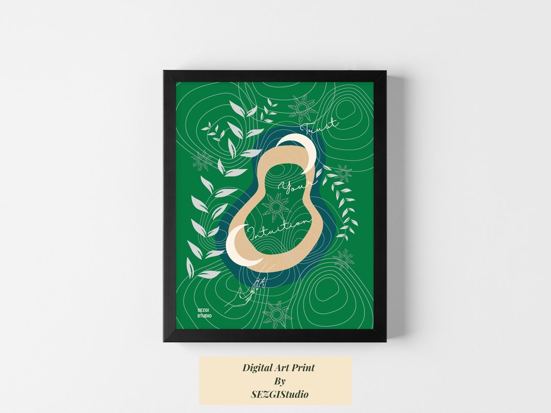 Trust Your Intuition Print, Abstract Line Art Poster (digital Download ...