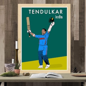 Sachin Tendulkar, God of Cricket, Digitale kunst, Kunst, Cricketposter, India Cricket Team, Speler, Kleine Meester, Meesterblaster, Legendarisch