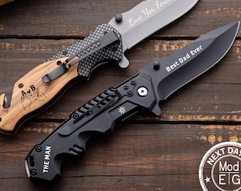 Groomsmen Gift, Folding Knife, Anniversary Gift, Wedding Gift, Engraved Pocket Knife, Bestman Gift, Hunting Knife, Unique Gift Idea
