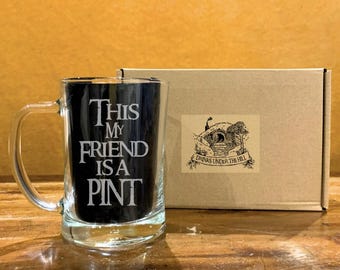 Chope LOTR - VERRE - Super cadeau pour la fête des pères - Cadeaux pour papa - Cadeaux pour frère - Cadeaux pour petit ami