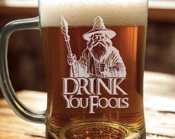 Tankard LOTR - Drink fous - VERRE - Chope à bière - Cadeaux pour papa - Cadeaux pour frère - Cadeaux pour petit ami - Cadeau fan de Tolkien