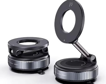 Support magnétique pour téléphone de voiture, ventouse, rotation à 360 °, compatible avec Android IPhone Magsafe pour tableau de bord, miroir