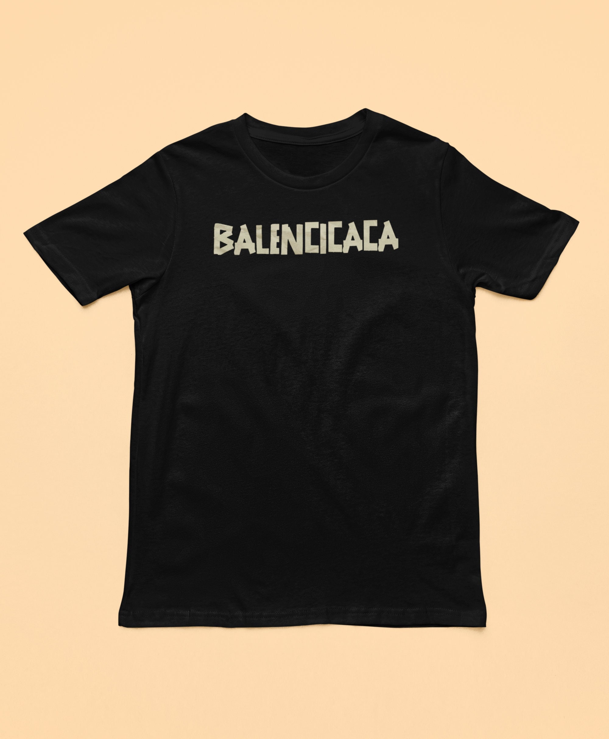 BALENCIAGA Logo T-shirt Mens Size XL Ivory Used