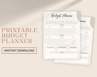 Budget Planner | financial planner | finance | savings tracker | expenses tracker | debt tracker | digital planner | printable planner