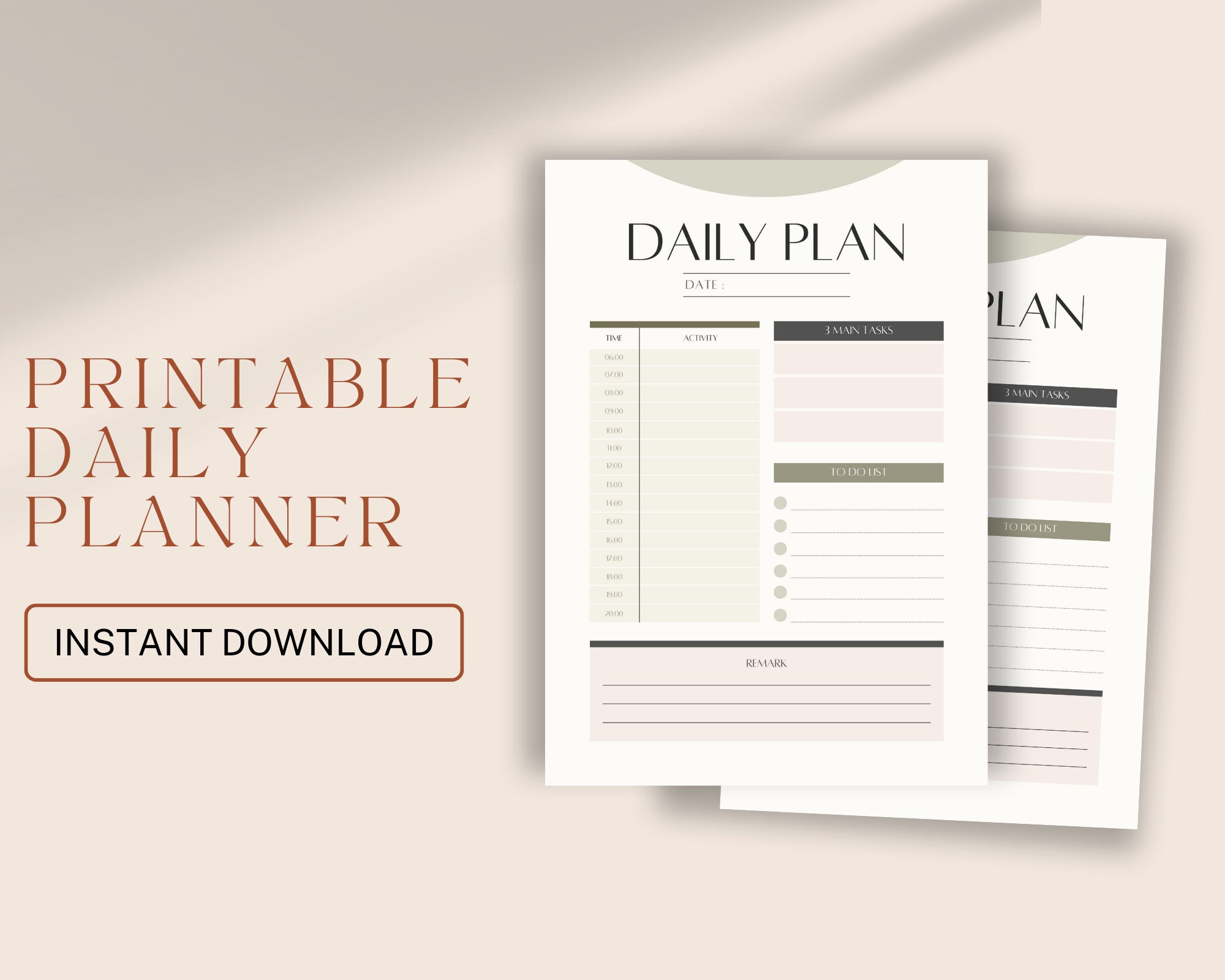 Daily Planner Printable Planner to Do Lists Goal Tracker Habit Tracker ...