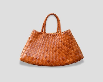 Sting Retro cowhide hand woven bag- fashion bag- leather woven- ladies handbag-ladies hobo