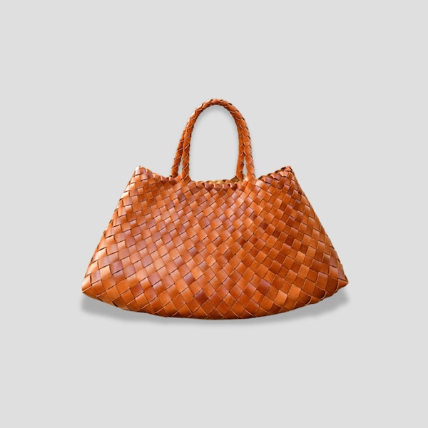 Sting Retro cowhide hand woven bag- fashion bag- leather woven- ladies handbag-ladies hobo
