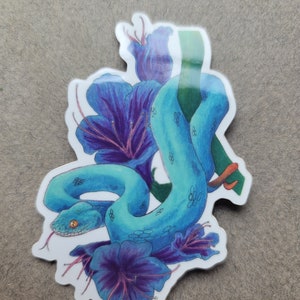 Insularis viper with flowers sticker