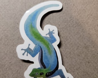 Phelsuma Klemmeri Neon Day Gecko Vinyl Sticker - Etsy