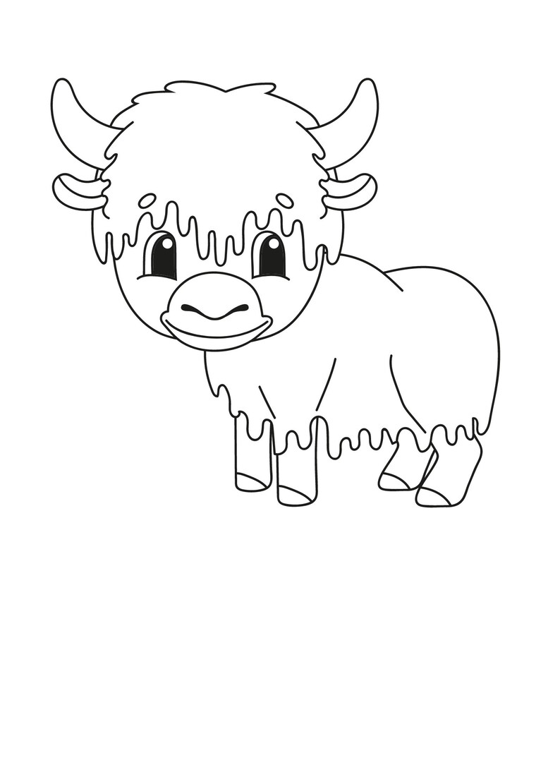 Cute Printable Animal Coloring Pages - Etsy