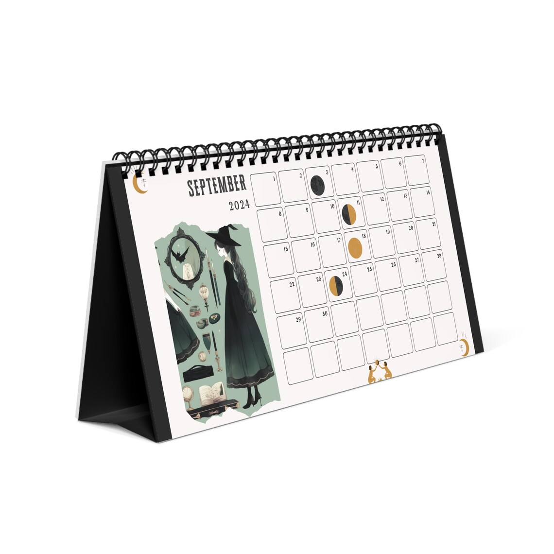 Moon Phase Calendar 2024 Desk Lunar Calendar 2024 Moon Phase Planner