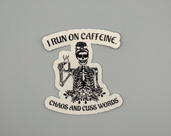 I run on caffeine Sticker