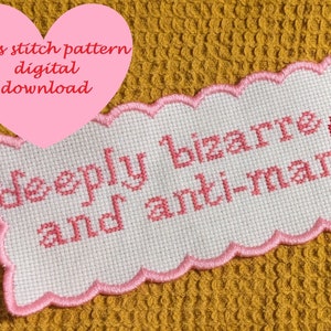 Barbie - Deeply Bizarre and Anti-Man Cross Stitch Pattern