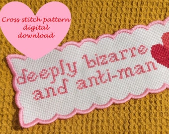 Barbie - Deeply Bizarre and Anti-Man Cross Stitch Pattern