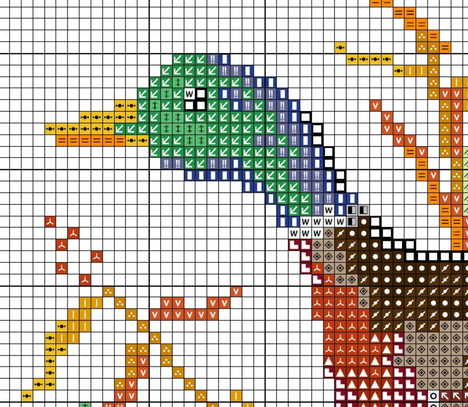 Vintage Duck Cross Stitch Pattern With Personalized Custom Family Name ...