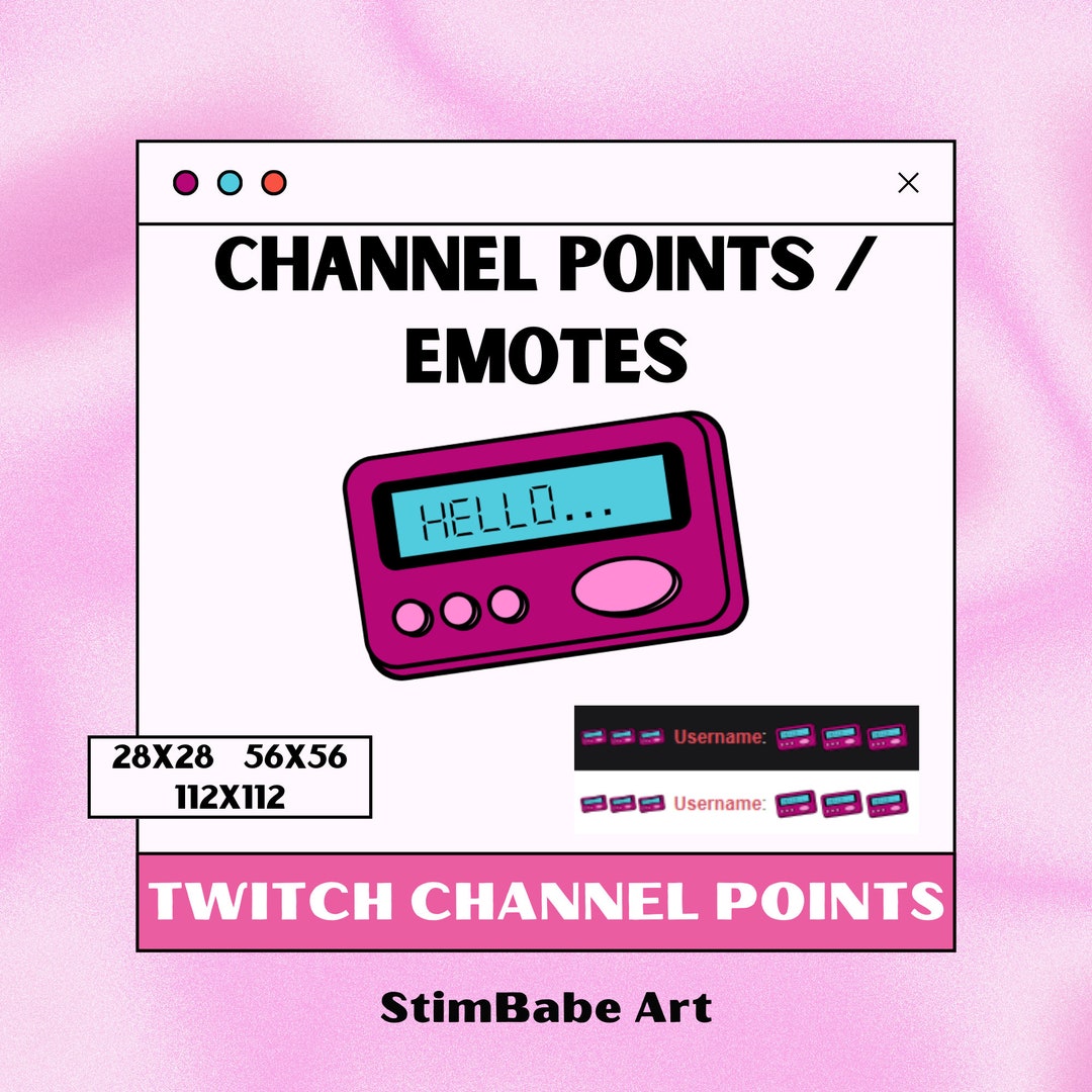 90's Beeper Pager Twitch Channel Point / Emote Etsy