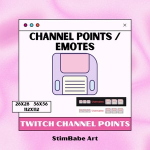90's Floppy Disk Twitch Channel Point / Emote  Immediate download available after purchase