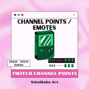 90's Game Boy Twitch Channel Point / Emote  Immediate download available after purchase