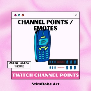 90's Cell Phone Twitch Channel Point / Emote  Immediate download available after purchase