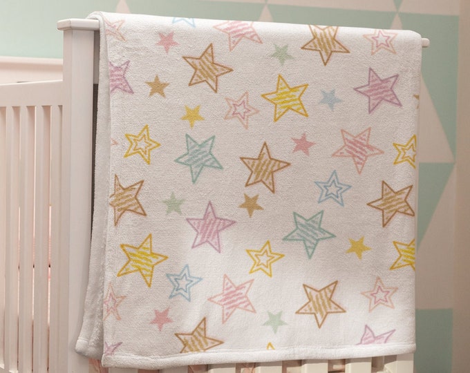 LydaBaby Blue Stars Smock Collection Blanket
