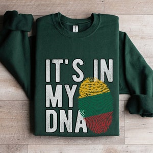 Lithuanian Flag Style Sweatshirt, Unisex Heavy Blend Crewneck Sweatshirt, Lithuanian Gift, For Lithuanian Lover Warm, Cozy Sweatshirt Gift
