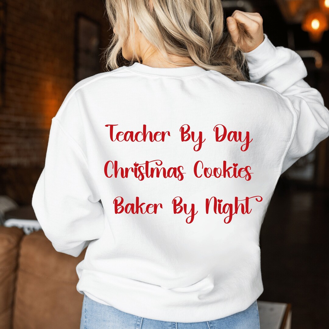 Teacher Cookie Baker Christmas Sweater Cute Teacher Christmas Etsy