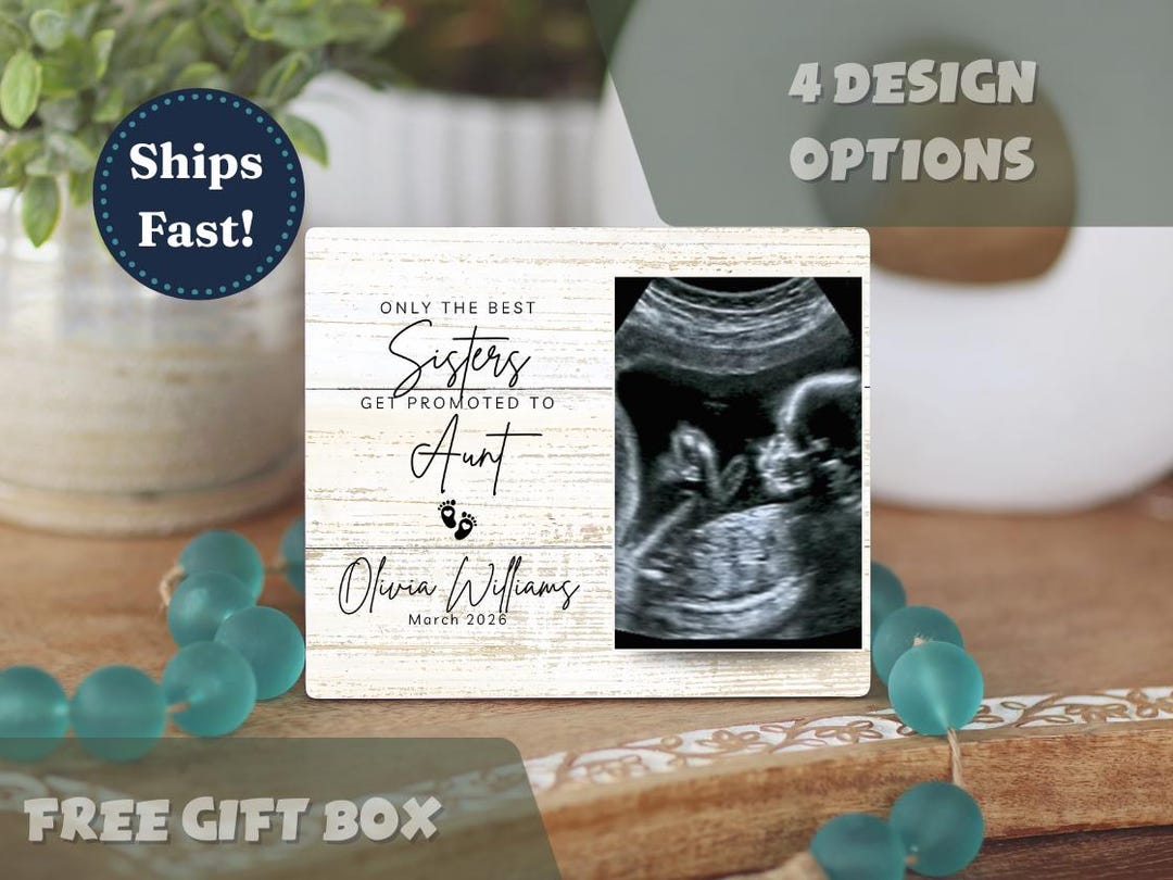 Custom Baby Sign With Ultrasound Photo, Grandparent Gift Idea, Sonogram ...