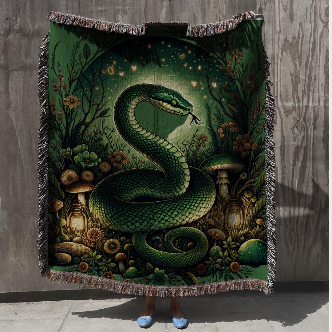 Mystical Snake Throw Blanket main image 0