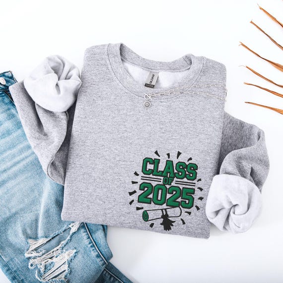 Felpa personalizzata Senior 2025 Felpa con cappuccio ricamata per