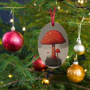 Unique Mushroom Christmans Tree Ornament