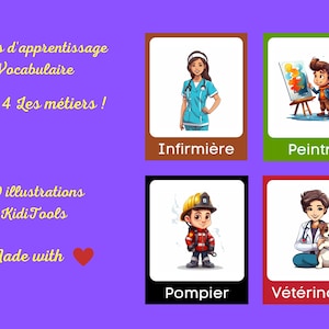 KidiTools! Cartes d'apprentissage - Les métiers