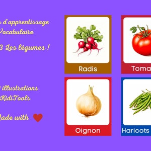 KidiTools! Learning Cards - Vegetables