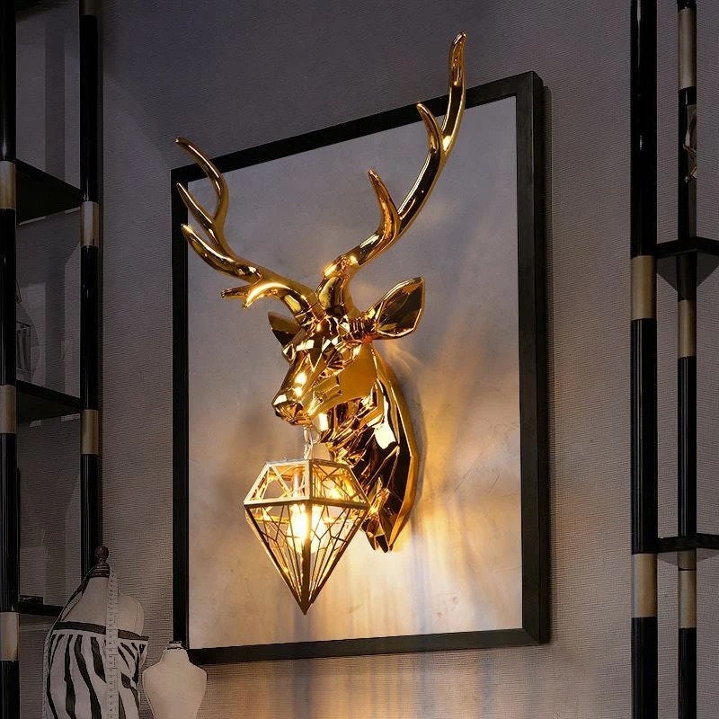 Stag antler clearance wall lights