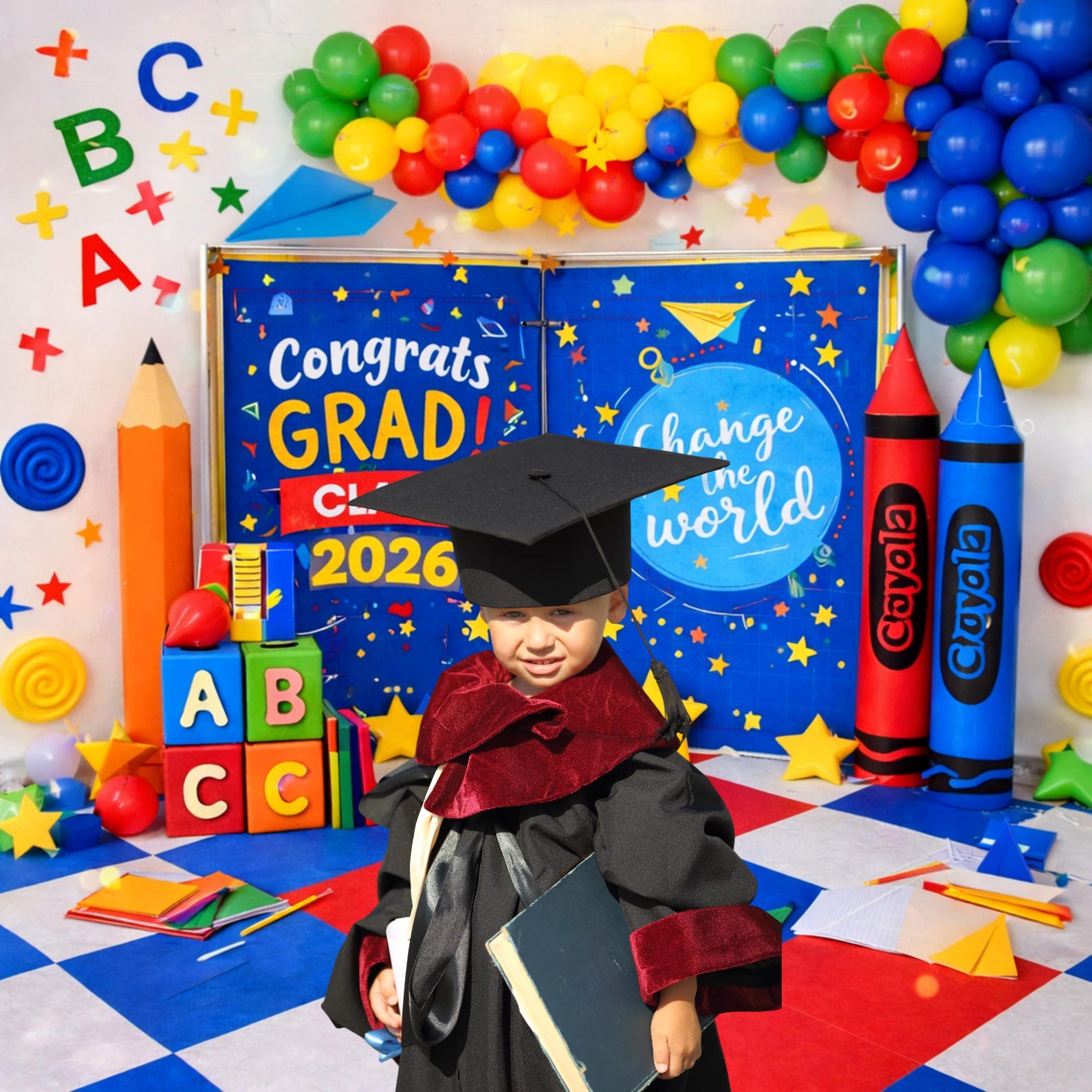 Abc Rentals Backdrop Class of 2026 School Graduation Backdrop 14x14 | ABC Classroom Photo ...