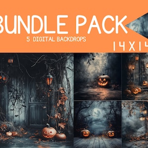 Halloween Digital Backdrops- Composite Digital Background- Pumpkin Photoshop overlays- Studio Digital Background Moody- Rustic-Vintage